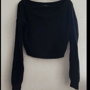 Cropped black sweater